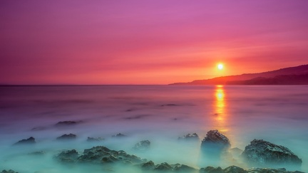 Sunset - sea side - Wallpaper