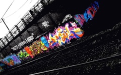 Graffiti près des rails