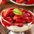Dessert à la fraise - fond écran