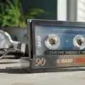 Cassette et écouteurs - retro wallpaper