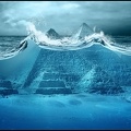 Montage photo - les pyramide sous l'eau - HD