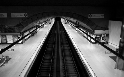 Metro station in Madrid