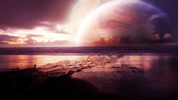 Creation sunset planete - HD