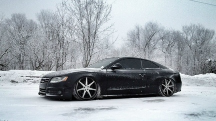 Audi under the snow - 1920x1080