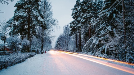 Photographie en hiver - route