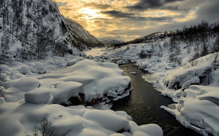 Rivier - paysage - hiver