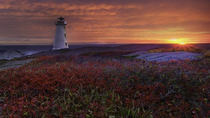 Breton lighthouse sunset