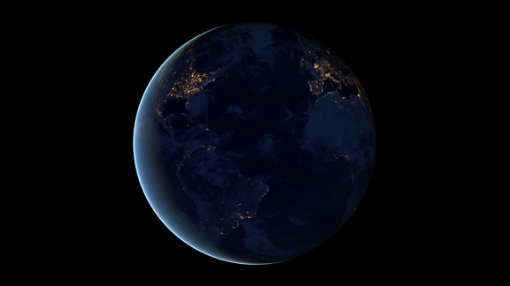 Terre vue de nuit - Photo satellite