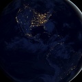 Amérique de nuit - depuis l'espace
