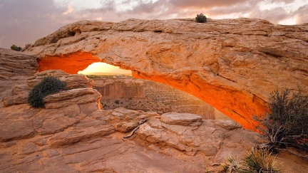Desert stone arch