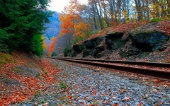 Chemin de fer - Paysage d'automne