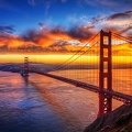 Pont de San Francisco - coucher de soleil