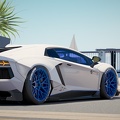 Lamborghini customisée - bord de mer