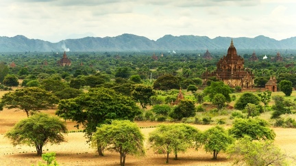 Birmanie - Paysage temples