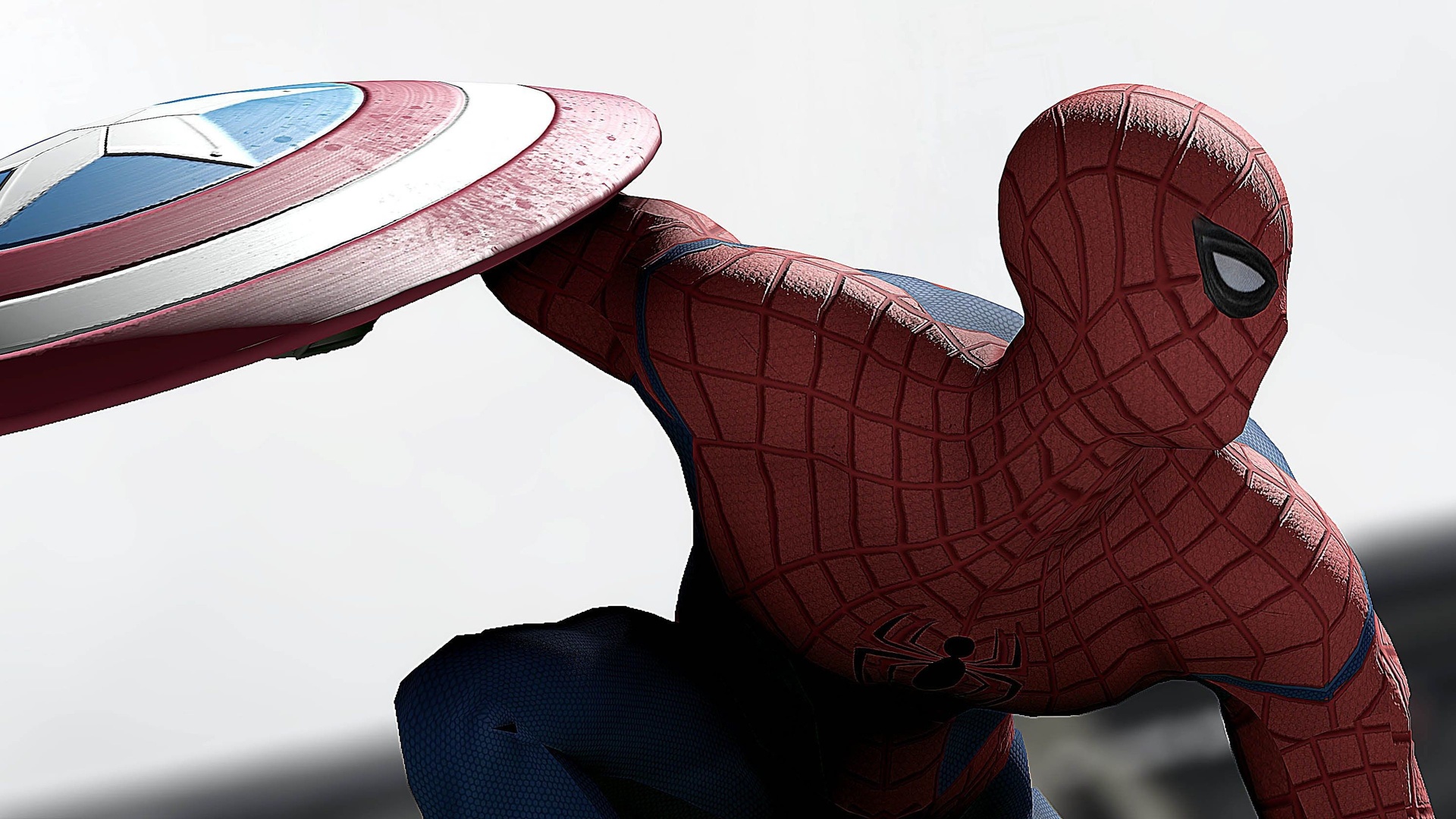The avengers - Spiderman - bouclier captain America.jpg