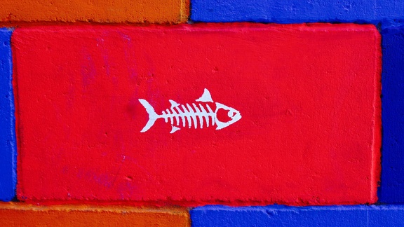 Détails brique - motif poisson