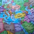 Gros plan planisphère Europe