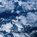 Vue aerienne des alpes françaises