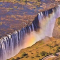 Vue aerienne - chutes d'eau Victoria - Zimbabwe