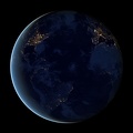 Terre vue de nuit - Photo satellite