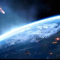 Astéroïde - Terre - Création graphique