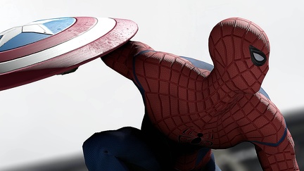 The avengers - Spiderman - bouclier captain America