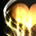 Coeur dorée - lumière
