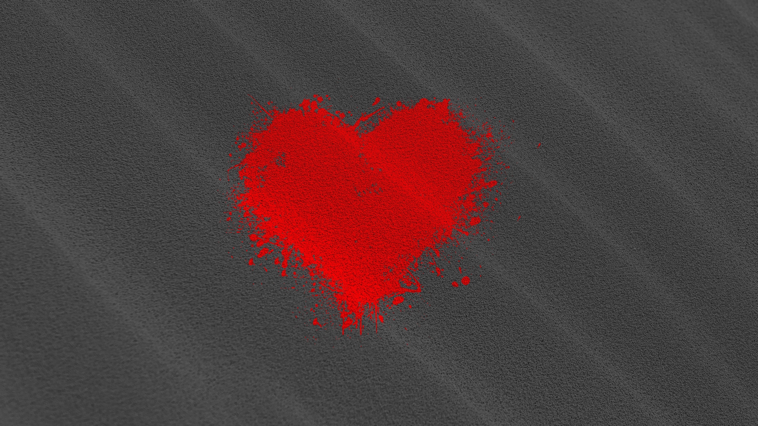 Coeur peinture rouge
