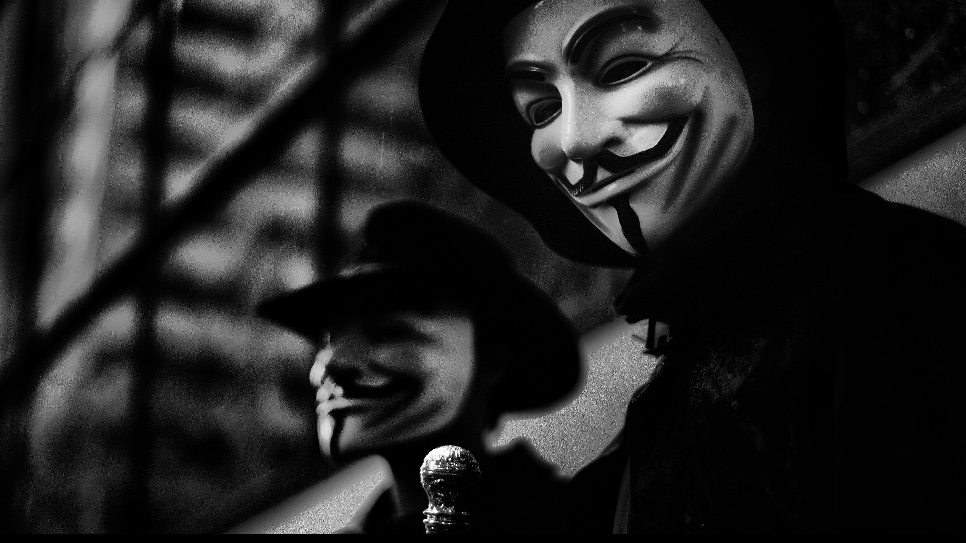 Anonymous Noir Et Blanc Fond Décran Hd