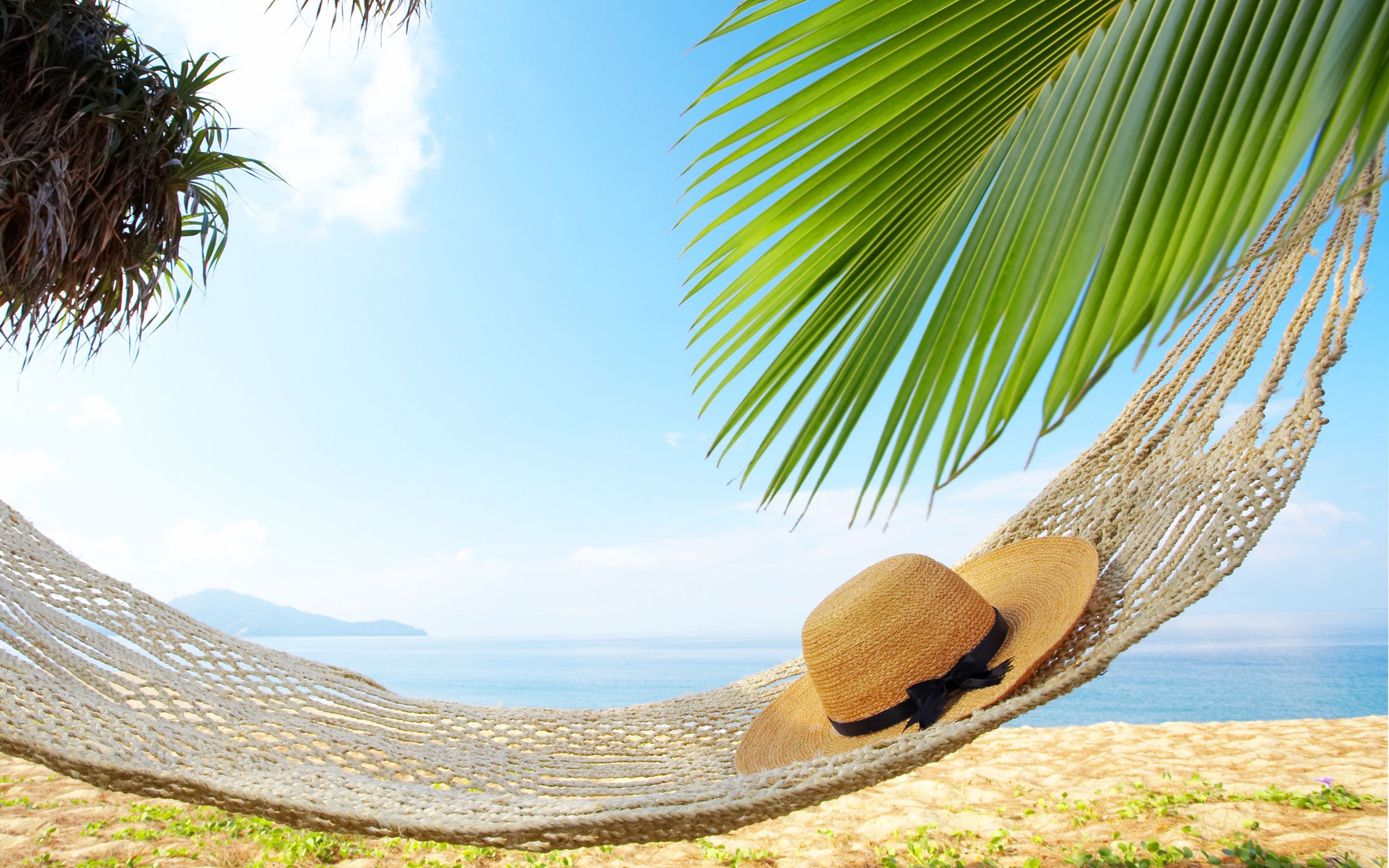 Beach - hammock - straw hat